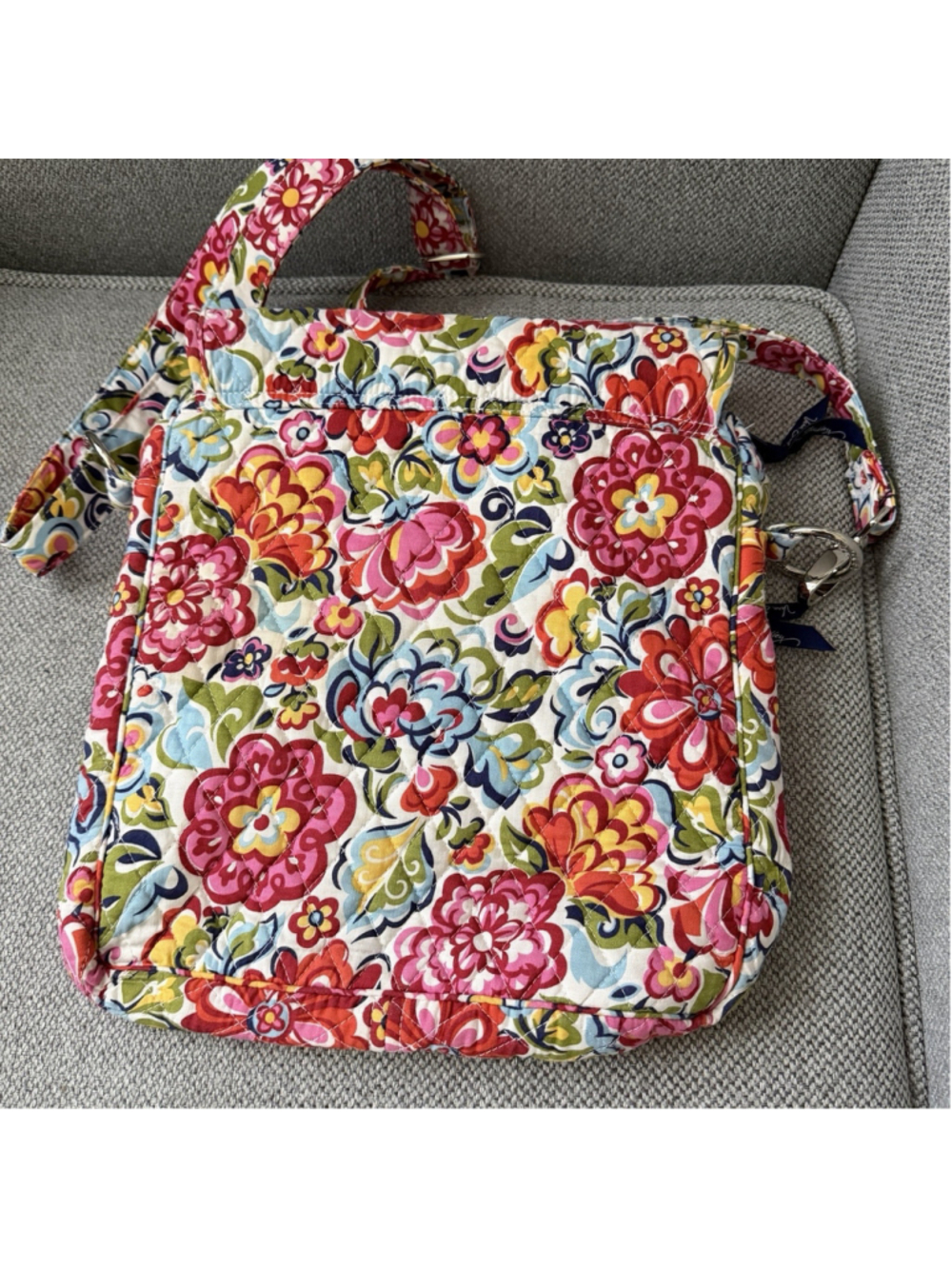 Vera Bradley Hope Garden Floral Quilted Cotton Crossbody Messenger Bag - Picture 2 of 6